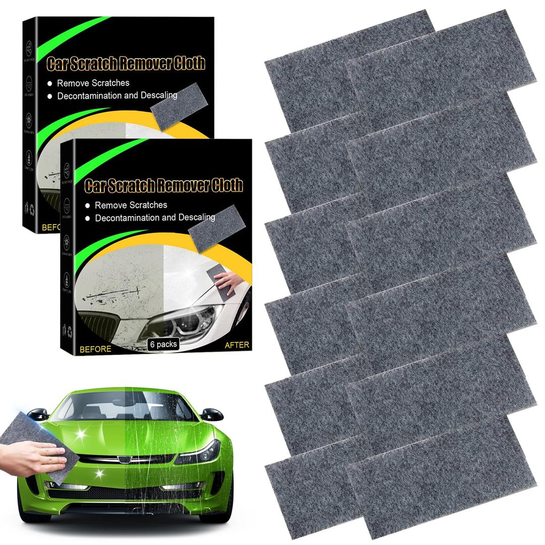 Nanosparkle 12 Pcs Car Scratch Remover, Multipurpose Paint Restore Cloth for Surface Polishing