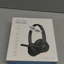 TECKNET Wireless Headset, Bluetooth Headset with AI Noise Cancelling Microphone - Rechargeable Bluetooth V5.2 Headphones, 50H Playtime & Mic Mute, On Ear Headphones for Trucker/Remote Work/Call Center (Deep Black)