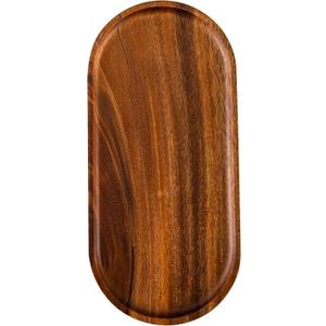 SOFE Oval Wooden Serving Tray - Walnut Wood Cheese Plate - 12 Inch Long Charcuterie Board - Decorative Trays for Coffee/Tea Table - Kitchen Bathroom Counter Tray - Candle Trays Home Decor