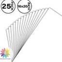 Mat Board Center 16x20 Backing Boards, 25 Pack Uncut Matboards for Prints