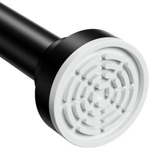 Abiglifty Black Shower Curtain Rod 30~85 Inches Adjustable Stainless Steel Shower Curtain Rods Spring Tension, Tension Curtain Rod, Non Slip, No Drilling, Sturdy and Durable.