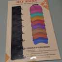 2 Pack Hat Organizer for Baseball Caps, Hat Rack for Wall Hold Up 16 Hats, Strong Adhesive & Screw-in Cap Holder hat hangers for Closet Door & Bedroom (White-2Pcak)