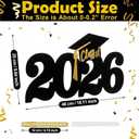 Colingmill 2026 Wooden Graduation Guestbook Sign Set with White and Gold Signature Pen 2026 Guest Book Signature Board Graduation Poster Photo Props for Grad Party Decoration Gift