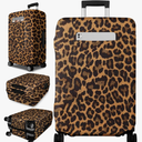 Slohif Luggage Cover for Suitcase Tsa Approved Protector - Leopard Luggage Sleeve Large Suit Case Cover Travel Stretch Baggage Case Protective Washable Fit 24-27 Inch