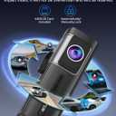 3 Channel 5G WiFi Dash Cam, 4K+1080P+1080P Dash Cam Front and Rear with 64GB Card, Dash Camera for Car with HDR IR Night Vision, G-Sensor, 24/7 Parking Mode, WDR, Support 128GB Max - Silver