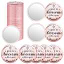 Tradder 18 Pcs Compact Mirror Bulk for Women Pink Beauty Gift Mother's Day Inspirational Quinceanera Appreciation Gifts Purse Pocket Mirror Valentine Employee Coworker Bag Stuffer Items