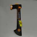 Fiskars X7 Small 14" Hatchet Axe with Sheath for Chopping Wood Kindling for Campfires, Outdoors & Camping, Insert-Molded Forged Steel Head, Low-Friction Blade, Shock Absorbing Handle & Non-Slip Grip
