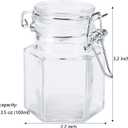 TOPZEA 30 Pack Hexagon Glass Jars with Airtight Lid, 3.5oz Clear Spice Jar, Herb Storage Containers Food jars for Pantry Organization, Honey, Jam, Party Favors & Crafts (Includes Labels & Hemp Rope)