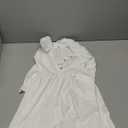 Arshiner Girls Long Sleeve Dress Fall Winter Ruffle Peter Pan Collar Front Button Casual Cotton Dresses (6-7 Years, White)