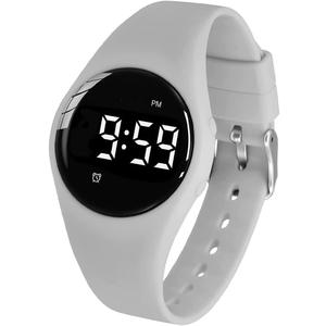 Vibrating Alarm Watch, Water Resistant Potty Training Watch Rechargeable Medical Reminder Watch with Timer and 15 Daily Alarms (Grey)