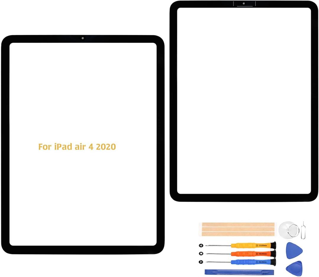 (Not LCD and Touch Digitizer) A-MIND for iPad Air 4 4th 10.9 Gen Front Glass,Screen Replacement for iPad Air 4 2020 A2324,A2072,A2325,A2316 Full Assembly Kits with Free Repair Tools