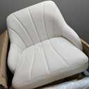 Cute Office Chair Home Computer Chairs Adjustable Task Chairs Modern Office Chair Makeup Chair 360 Swivel Computer Chair Mid Back Chair. (White)