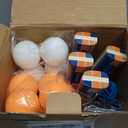 FBSPORT Ping Pong Paddle Set, Table Tennis Set with 4 Rackets and 8 Balls, Retractable Net with Storage Bag - Pingpong Paddle Accessories for Indoor/Outdoor Games