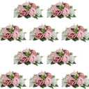 NUPTIO Flower Balls for Wedding Centerpieces - 10 Pcs 9.5 inch Diameter Fake Flower Ball Arrangement Bouquet Party Centerpieces for Tables - Dusty Rose Bouquet Centerpiece Flowers for Wedding Table
