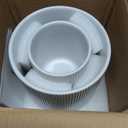 LE TAUCI Utensil Holder, 7.3"+5.4" Ceramic Kitchen Utensil Holder for Countertop, Large Cooking Utensil Crocks for Kitchen Counter Decor, Morden Utensil Organizer for Spatula, Set of 2, White