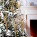 24 Pcs 16.5 Inch Christmas Tree Picks Glitter Artificial Curly Sprays Christmas Floral Stems Branches for Xmas Tree Sticks Garland Ornaments Vase Filler Decorations (Gold)