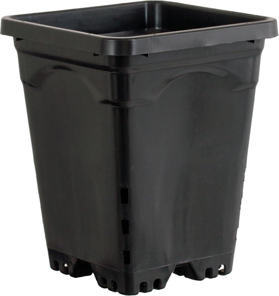 Active Aqua HG6X6SB 6"x6" (Case of 50), 8", Black Square Pot, 6" X 6"