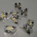 HOMOTEK 8 Pack Hinge Pin Antique Brass Door Stopper,Adjustable Deluxe Heavy Duty Door Stopper 2-1/2"x1-3/4,with Black Rubber Bumper Tips