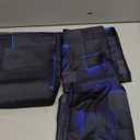 Geometry 4 Pieces Bed Sheet Sets Queen Size,Blue Black Bed Fitted Sheet Soft Bedding Sets with 16" Deep Pockets for Kids and Adults Bedroom Decor,Bedding Set 4 PCS(1 Fitted+1 Flat+2 Pillowcases)