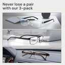 BLS Businessman Rectangular Reading Glasses - Professional Durable Readers - Blue-Light Blocking Lenses