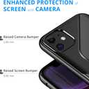Compatible with iPhone 11 Case, Protective Non-Slip TPU Case with Grips, Anti Scratch Shockproof Drop Resistant Full Body Soft Cover for iPhone 11 6.1 inch (Black)