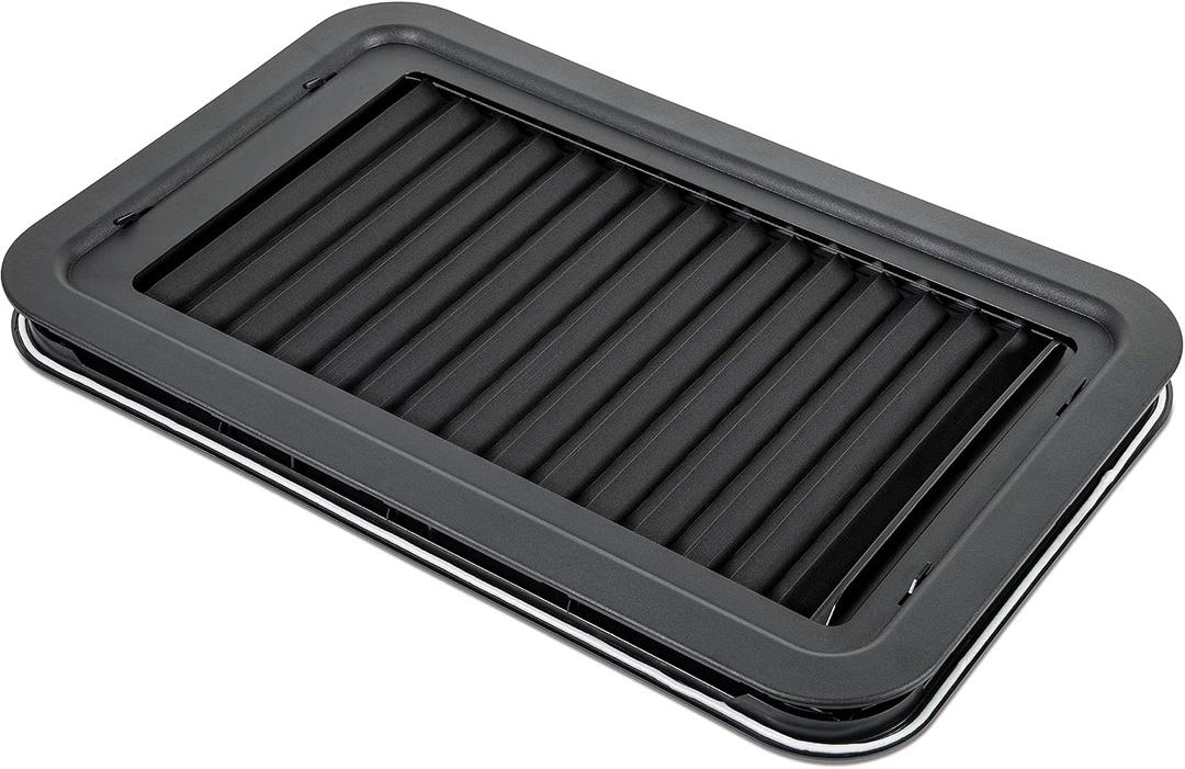 Lippert Components 806621 Thin Shade Complete Window Kit for RV Entry Doors, Black