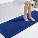 OLANLY Bathroom Runner Rugs 59x20, Soft Absorbent Chenille Bath Rugs, Rubber Backing Quick Dry, Machine Washable Long Bath Mats for Bathroom Floor, Tub and Shower, Home Decor Accessories, Royal Blue