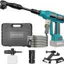 Cordless Power Washer for Makita 18V Battery, Portable Handheld Pressure Washer 700 PSI, with 5M Hose, 6-in-1 Nozzle, 4-Speed Settings, Battery Operated Pressure Washer for Car Floor Fence (Tool Only)