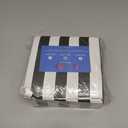 BLUE PANDA Dinner Napkins - Classic Black & White Stripe Pattern - Disposable Cocktail & Wedding Napkins - Versatile Decorative Party 2-Ply Guest Towels - 150 Count, 6.5 x 6.5 in, Black & White