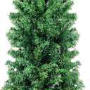 Suunyglade 4FT Green Artificial Christmas Tree, Premium Hinged Pine Tree with Solid Foldable Metal Legs, Pencil Shape Christmas Tree Perfect for Home, Shops and Holiday Decoration