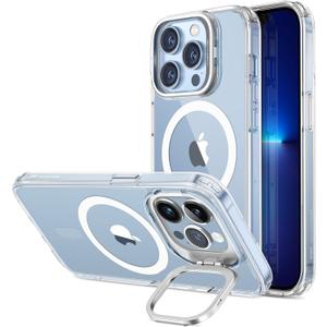 ESR for iPhone 13 Pro Max Case, Compatible with MagSafe, Built-in Camera Ring Stand, Military-Grade Protection, Magnetic Phone Case for iPhone 13 Pro Max, Classic Kickstand Case (HaloLock), Clear