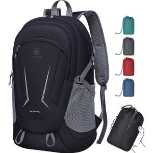 MIYCOO Ultralight Packable Backpack, 35L Waterproof Hiking Daypack | Travel Camping Foldable Daypack, Hiking Back Pack for Men Women, Black
