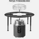 Surround Extension Table for Ninja Fireside360 Outdoor Heater & Fire Pit (OF100/OF101), Carbon Steel, 45.87" OD, Adjustable Legs, No-Drill Clamp Mount, 360° Wrap