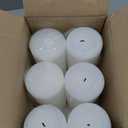 Stonebriar Unscented White Tall Pillar Candles, 80 Hour Burning Candle Pillars, Perfect for Decor, Weddings, Emergencies 3" X 8", 6 count