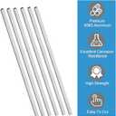 Aluminum Tube, 6063 Aluminum Round Tube, 1/4" OD x 0.04" Wall x 36" Long Seamless Aluminum Straight Tubing, 6 Pieces