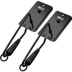 Leinuosen 2 Pcs Fishing Planer with Stainless Steel Heavy-Duty Trolling Planer Boards for Fishing Downrigger Freshwater Saltwater Wahoo Tuna Outdoor (2.9 oz, Black)