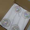 Tomorotec [4 PCS] Light Iridescent Rainbow Gradient Color Clear Glass Self-Watering System Spikes, Automatic Plant Waterer Bulbs