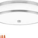 Design House Donohue 15 Inch Integrated LED Ceiling Light, 3 Color Temperature, Flush Mount, Dimmable, Nickel, 587501