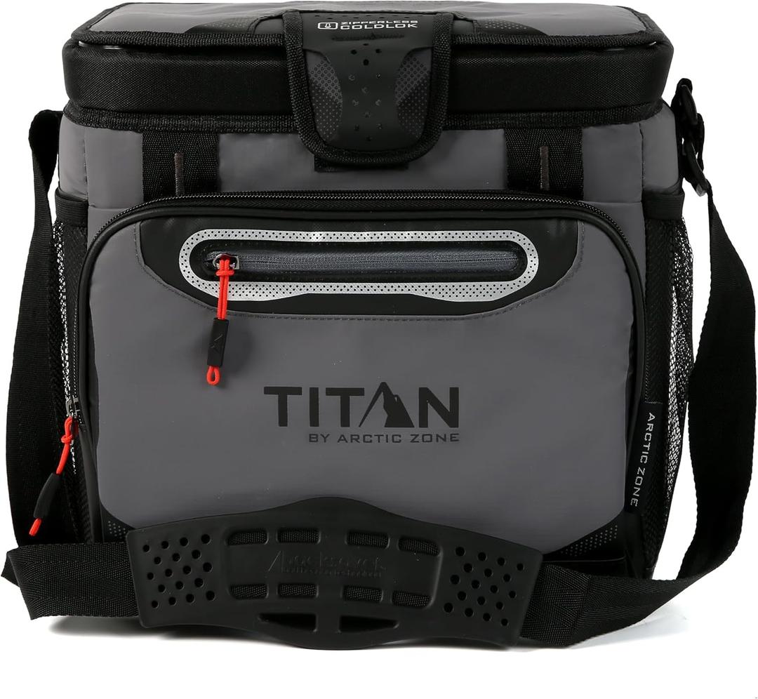Titan by Arctic Zone Deep Freeze Cooler - Zipperless Hardbody Cooler - Deep Freeze Insulation, HardBody Liner, and SmartShelf, 16 Can