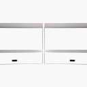 H2Pro 48x18 Glass Canopy 2 Piece Set for 75/90/110 Gallon Aquarium Fish Tank (22.08 x 16.57 x 0.16in)