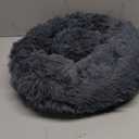 Nisrada Dog Bed for Small Medium Large Dogs, 20 inch Calming , Washable-Round Cozy Soft Pet Bed for Puppy and Kitten with Slip-Resistant Bottom (Dark gray)