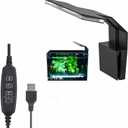 7W Nano Aquarium Light Clip-On Fish Tank Light with Timer & 9-Level Dimming&3 Colors for 1-5 Gallon Tanks, USB LED Full Spectrum Light (Adapter Not Included)