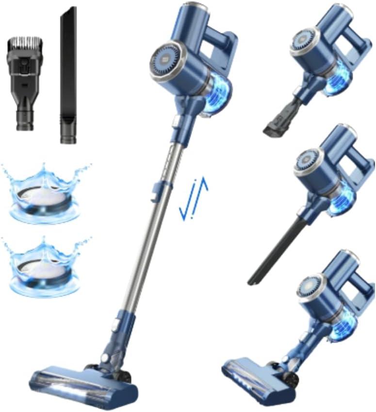 W200 Cordless Vacuum  28Kpa Suction, Lightweight Stick for Pet Hair, Carpet & Hard Floors