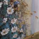 Arjun Flower Wall Art for Living Room, Teal Bedroom Canvas Daisy Floral Painting Landscape Picture Artwork Large Textured Office Home Dining Room Kitchen Wall Decor 40"x20."