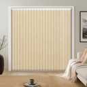 LazBlinds Room Darkening Vertical Blinds Replacement Slats  Polyester Fabric for Sliding Glass Door, Patio & Windows, 82.5"x3.5", 25 Pack, Beige