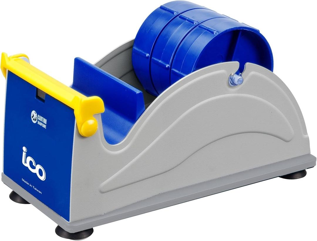 ICO by Excell Triple Premium Extra Wide Metal Multi-Rolls Desktop Tape Dispenser, ET-13371, 3 inch Wide, 3 inch Core