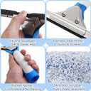 15 Feet High Reach Window Cleaning Kit with Extension Poles, Window Cleaner Tool with 14 Silicone Squeegee, Microfiber Scrubber & Cloth, Window Washing Equipment for Indoor/Outdoor Windows