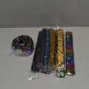 Childom 14 Pack Slap Bracelets 2-Color Reversible Charm Bracelets stage sequins horsetail buckle color ball head hair accessories hair accessories Magic Wristband