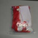 Christmas Red Costume Kids Girls Christmas Dress with Wig Long Blonde Braid with Red Beads Necklace Bow Size 110