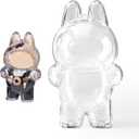 Protective Case for LABUBU, The Monsters Exciting Macaron Acrylic Display Case Clear Protective Cover for Standing Figure